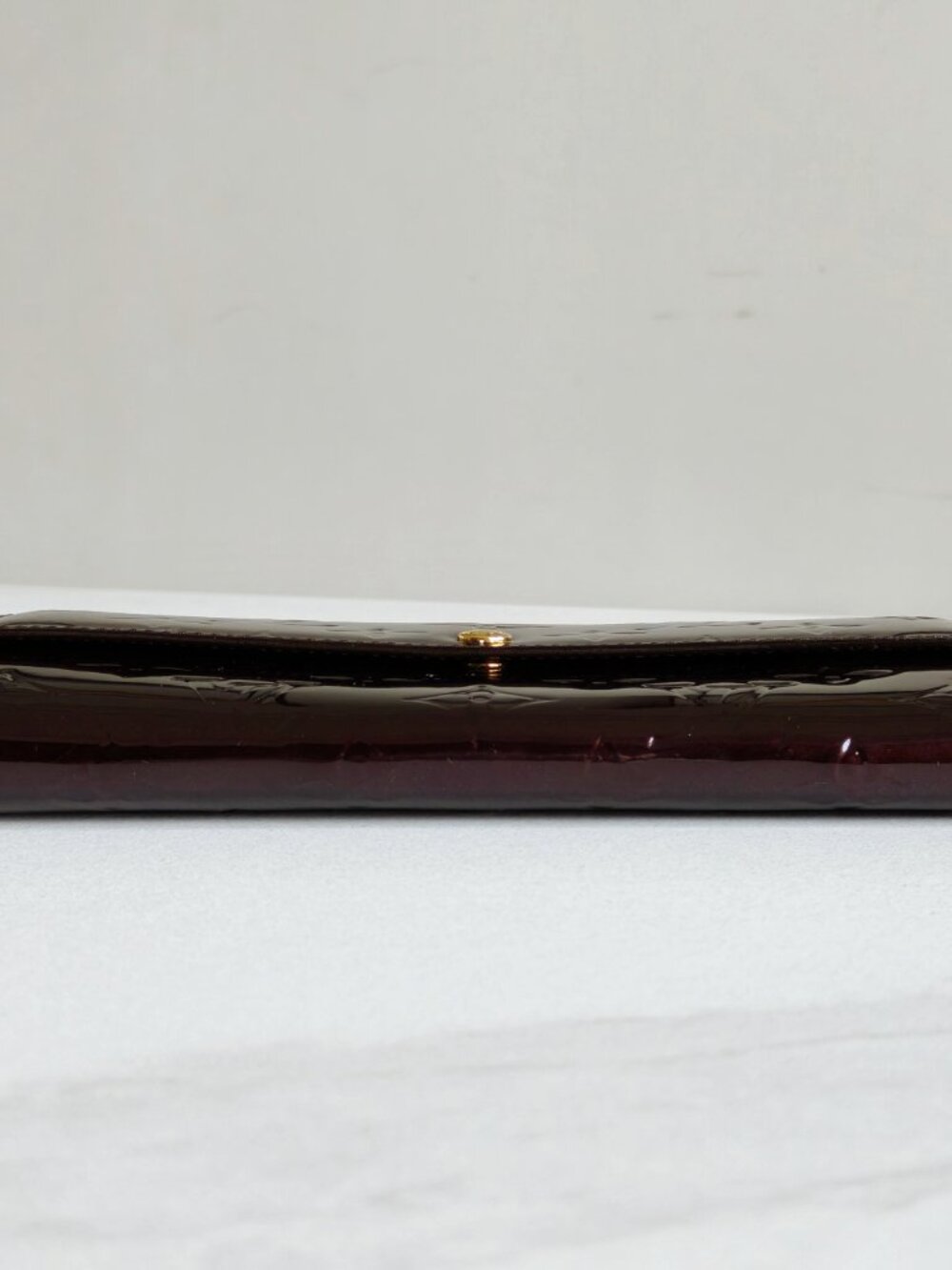 Louis Vuitton Vernis Sarah Wallet Amarante Patent Leather Long Wallet Burgundy - Picture 6 of 15
